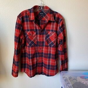 Brixton Men’s Red Plaid Button Down Shirt